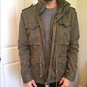 Lucky Brand green military jacket.